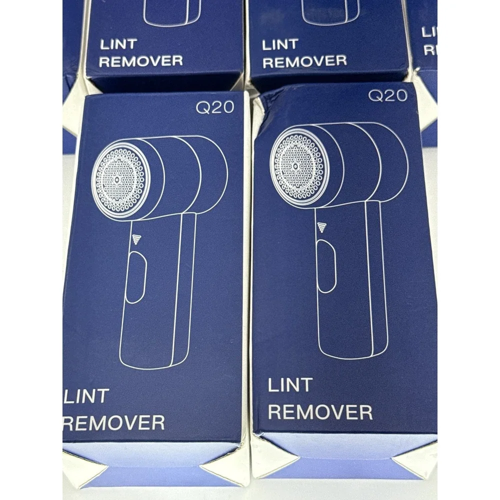 Lot of 14 Q20 Portable Electric Lint Remover Blue Plastic Fabric Shaver